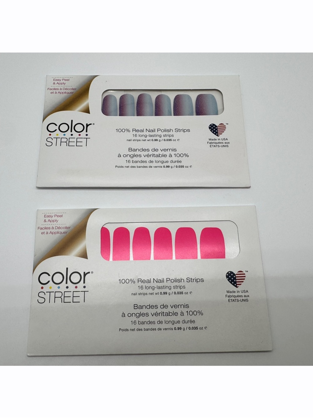 Color Street Nail Polish Strips 14 Lot Mixed Designs Glitter Solid Pink Blue New - Picture 4 of 10